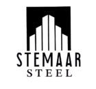 Logo Stemaar Steel cu simbol arhitectural stilizat